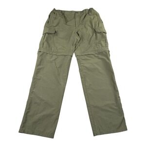 Columbia Convertible Cargo Pants Mens M 32L Green Excellent Hiking Ripstop
